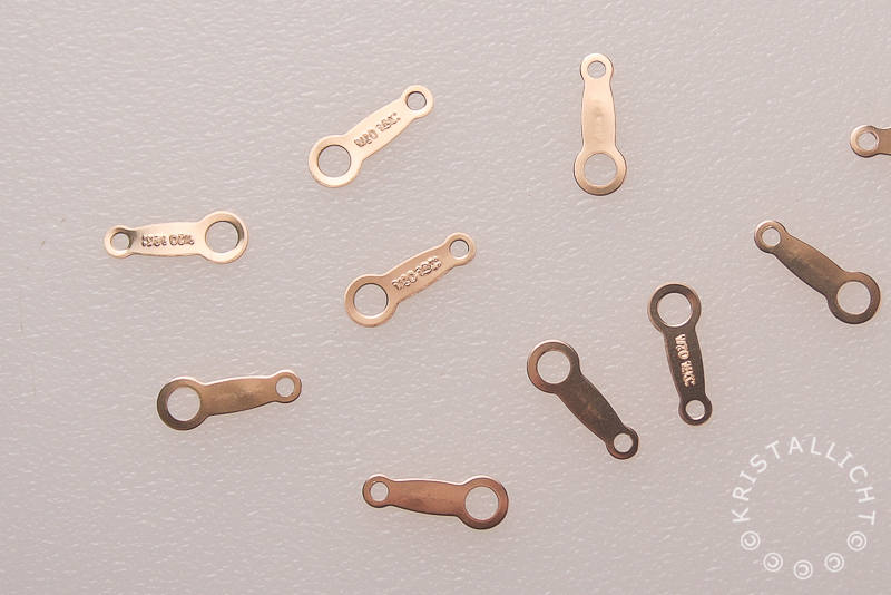 Gold Filled sieraadlabel - Japanese quality tag - 8 mm - 1 st