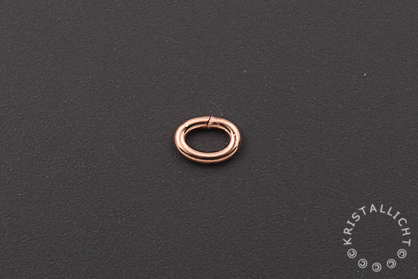 sterling zilver rose verguld (1 micron) - montage ring - ovaal 6*4 mm