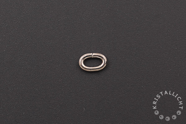sterling zilver gerhodineerd - montage ring - ovaal 6 mm