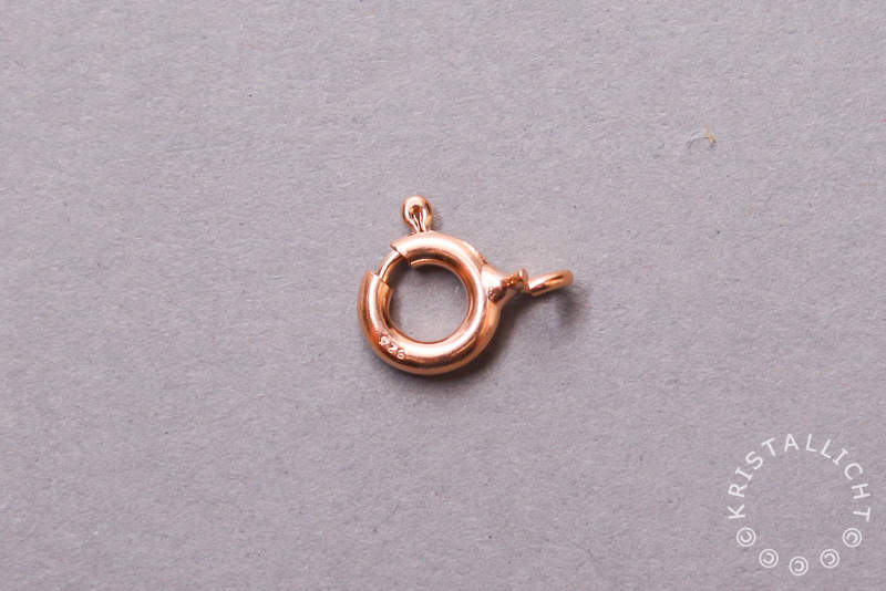 zilver rose verguld ( 1 micron) veerring slot - 6 mm - 1 st.