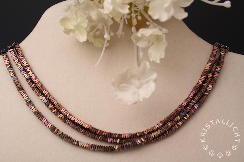 hematiet - multicolor- schijfjes 3mm - 1 streng