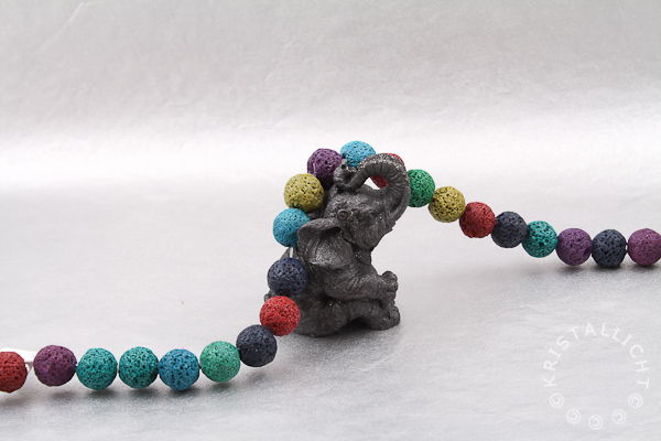 lava, multi color - rond 12 mm - 1 streng