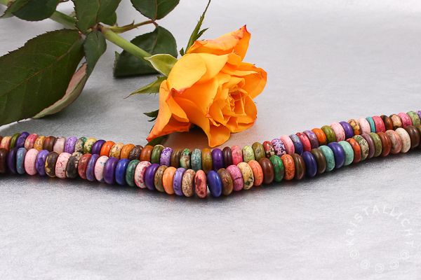 magnesiet - multi color - rondell  - 12 mm - nr 3 - streng
